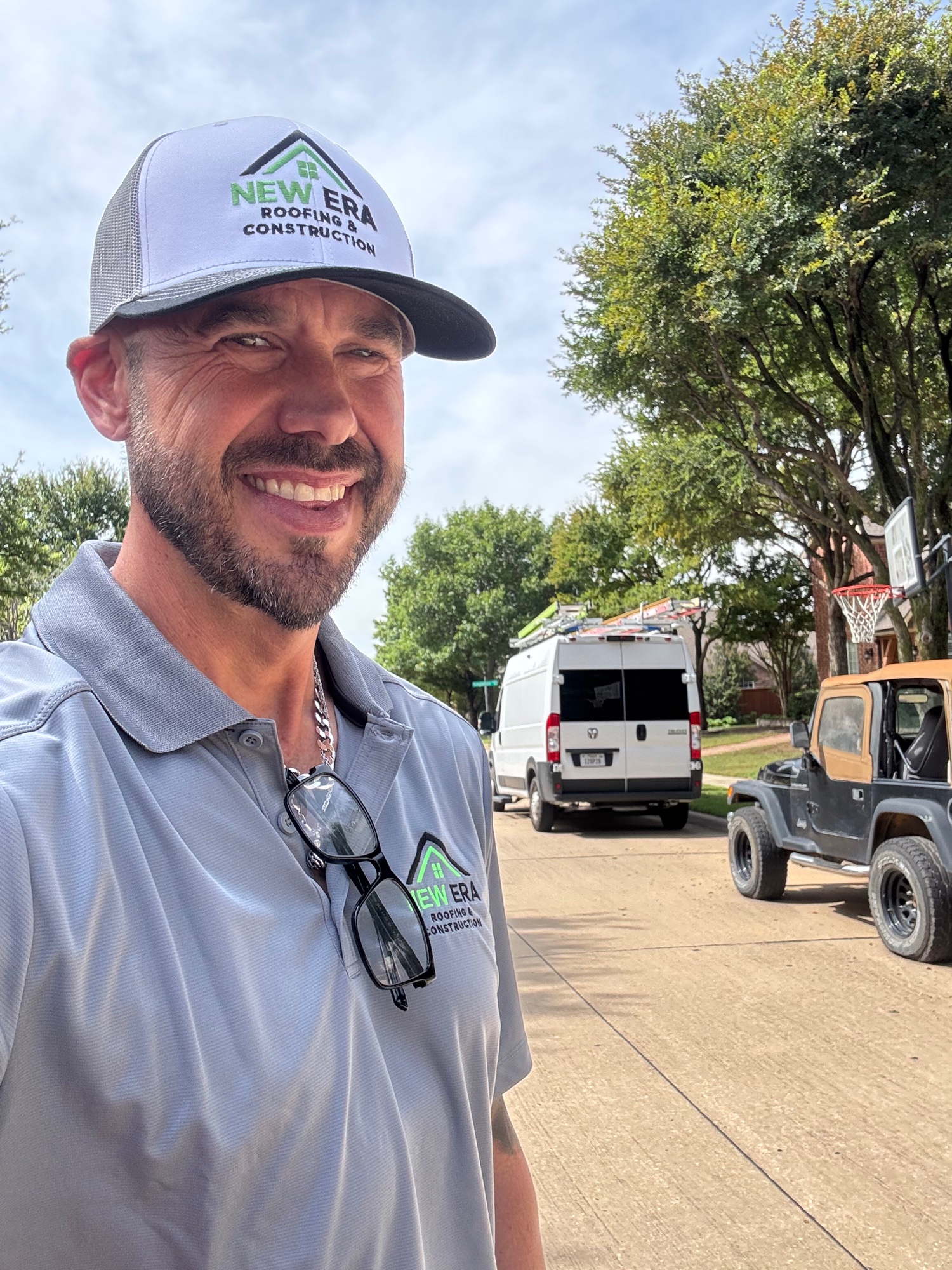 New Era Roofing representative ready for a free inspection